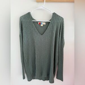 FP Beach Olive V-Neck Tunic